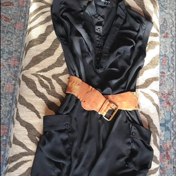 Boutique Black Cargo Dress - Picture 2 of 4